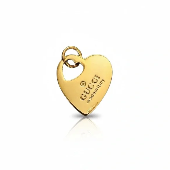 GUCCI Authentic Gold Heart Charm Pendant for Necklace